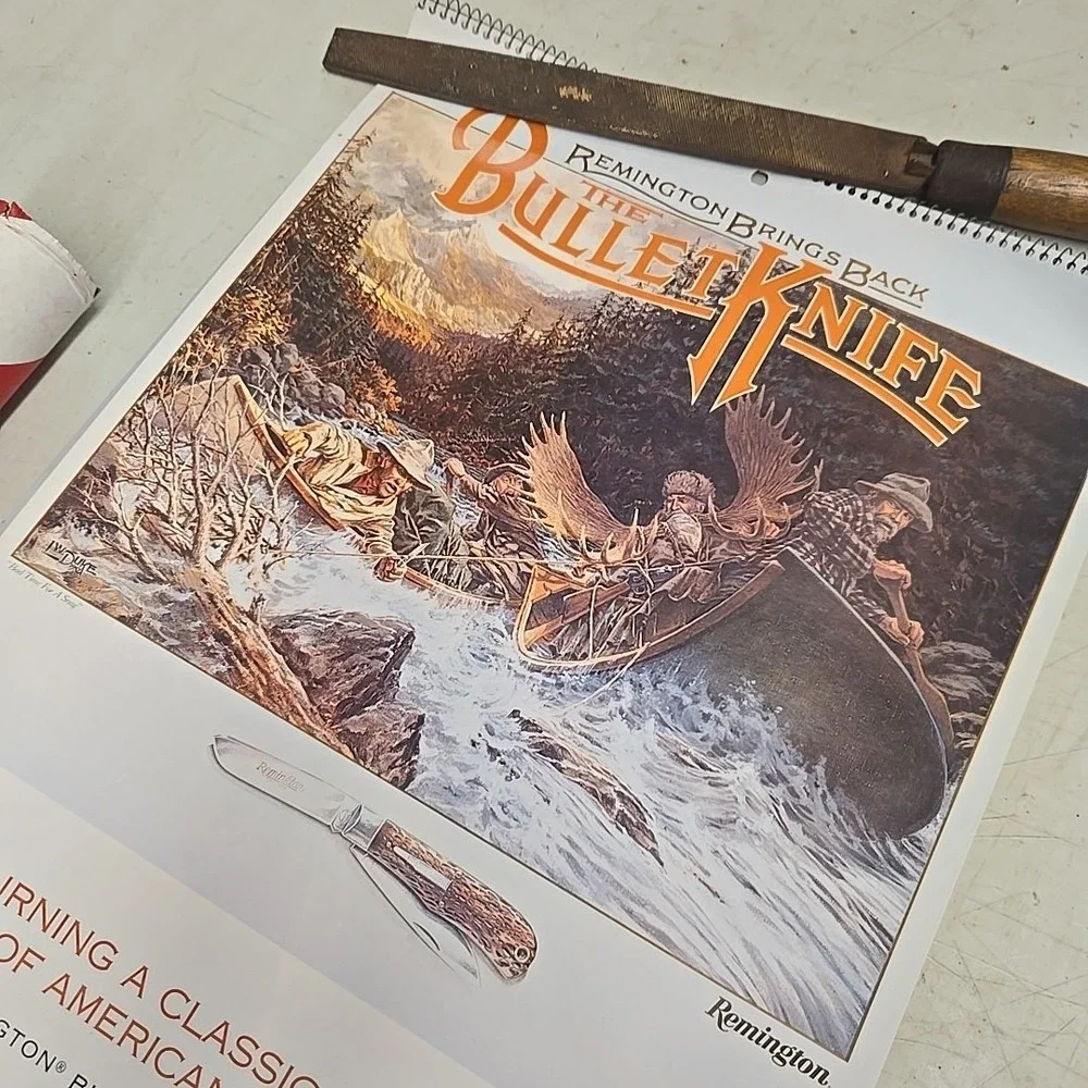 1996 Remington Bullet Knife Mini‎ Trapper Calendar 30x20